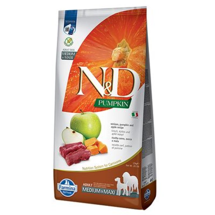 N&D DOG PUMPKIN CERV AD MX12KG