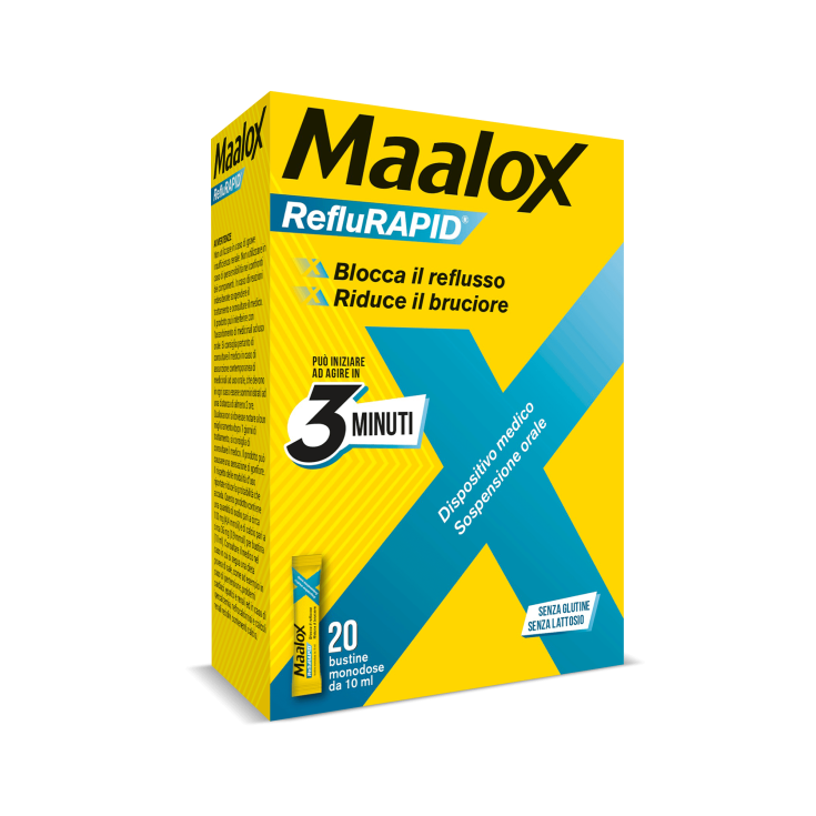 Sanofi Maalox RefluRAPID glutenfrei laktosefrei 20 Einzeldosis-Beutel mit 10 ml