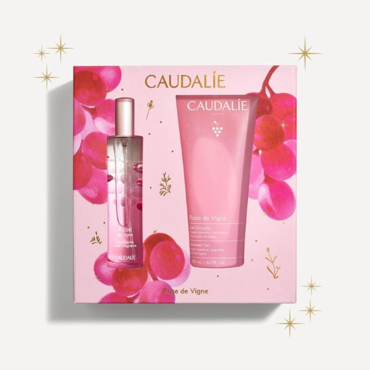 Caudalie Rose de Vigne Cofanetto Natale con Eau de Toilette e Gel Doccia