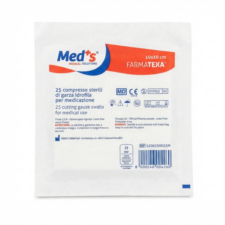 Gaze Meds 12/8 10x10cm 25St