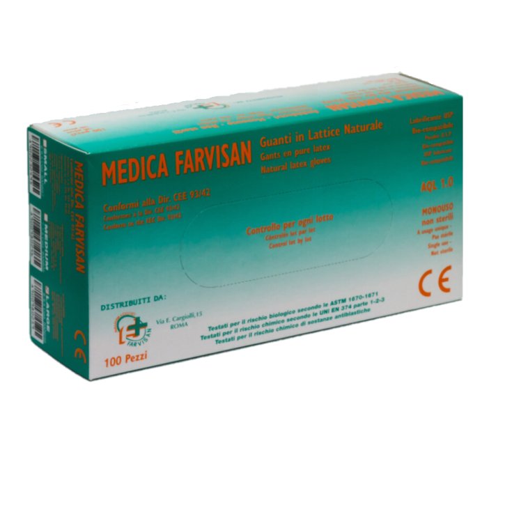 Farvisa Medical Naturlatex-Handschuh Größe S 100 Handschuhe