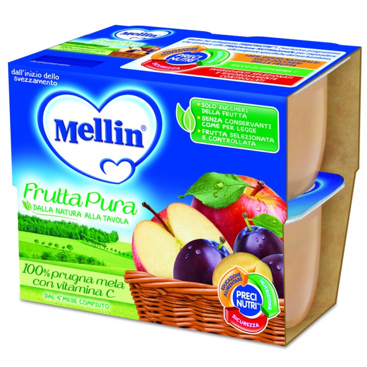 Pure Fruit Mellin Pflaumenapfel 4x100g