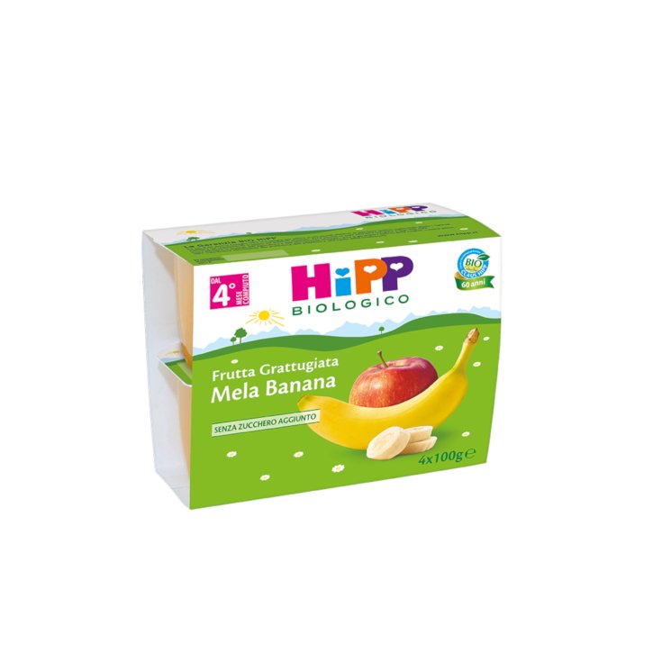 HiPP Bio Reibefrüchte Apfel Banane 4x100g