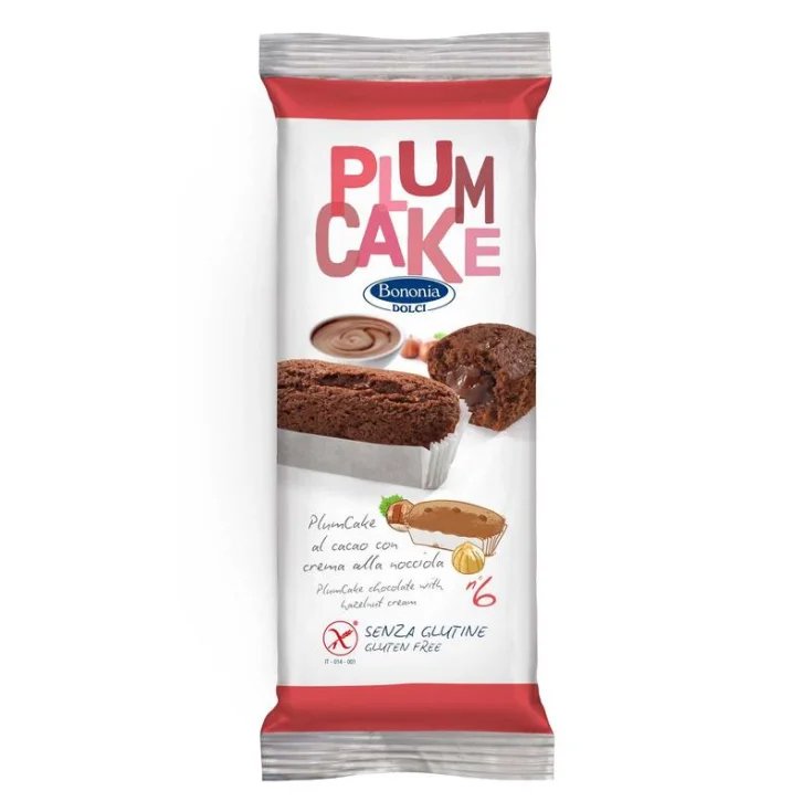 Bononia Pflaumenkuchen mit Kakao mit glutenfreier Haselnusscreme 270g 6 Stück