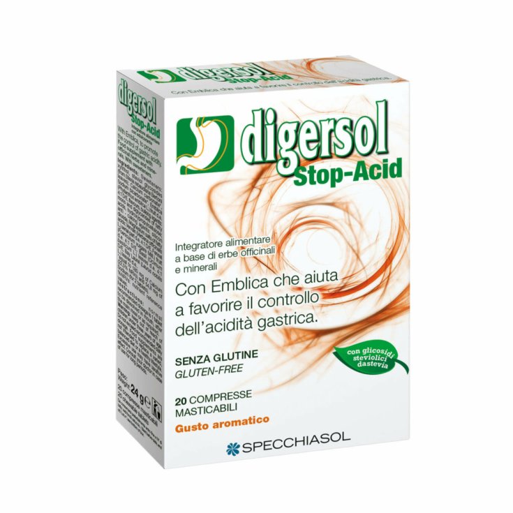 Specchiasol Digersol Stop-Säure Nahrungsergänzungsmittel 20 Tabletten