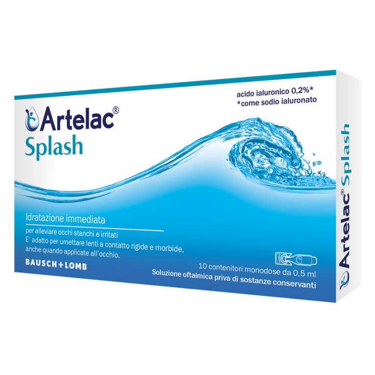 Baush + Lomb Artelac Splash Augentropfen 10 Einzeldosis-Fläschchen 0,5 ml