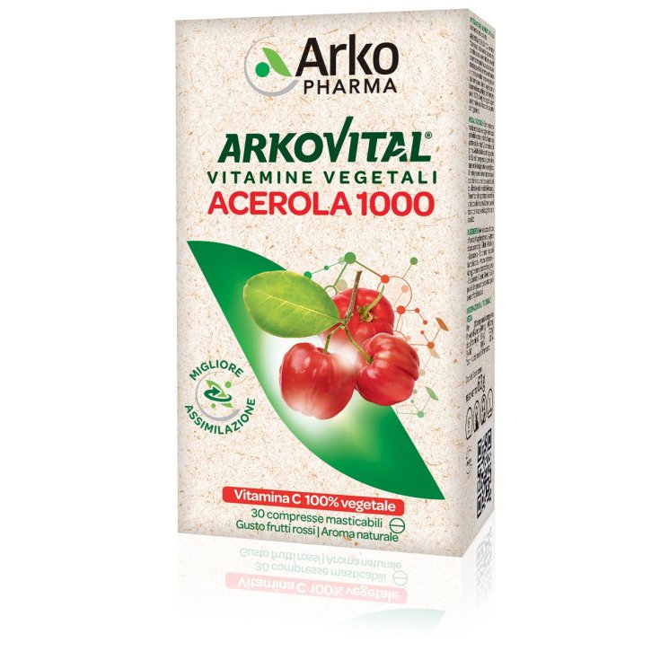 Arkopharma Acerola 1000 Nahrungsergänzungsmittel 30 Kautabletten