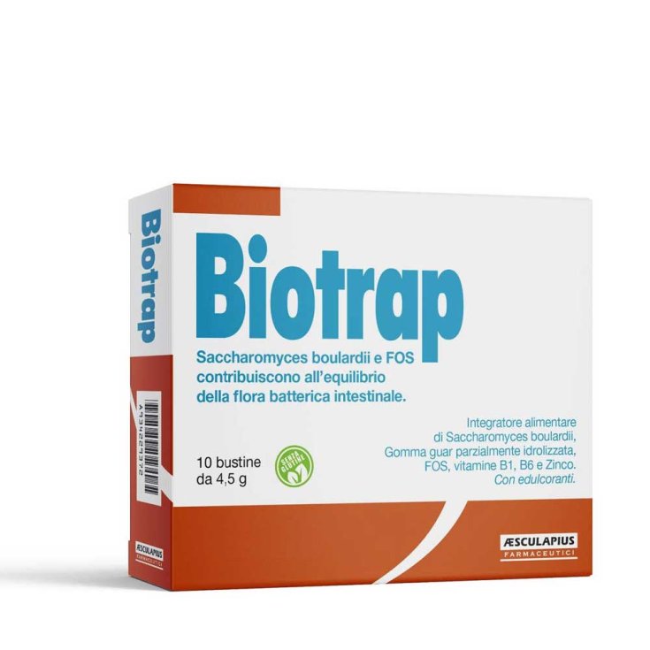 Aesculapius Farmaceutici Biotrap Nahrungsergänzungsmittel Glutenfrei 10 Beutel