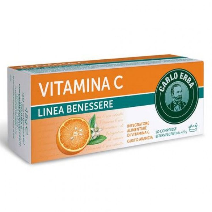 Carlo Erba Vitamin C Nahrungsergänzungsmittel 10 Brausetabletten