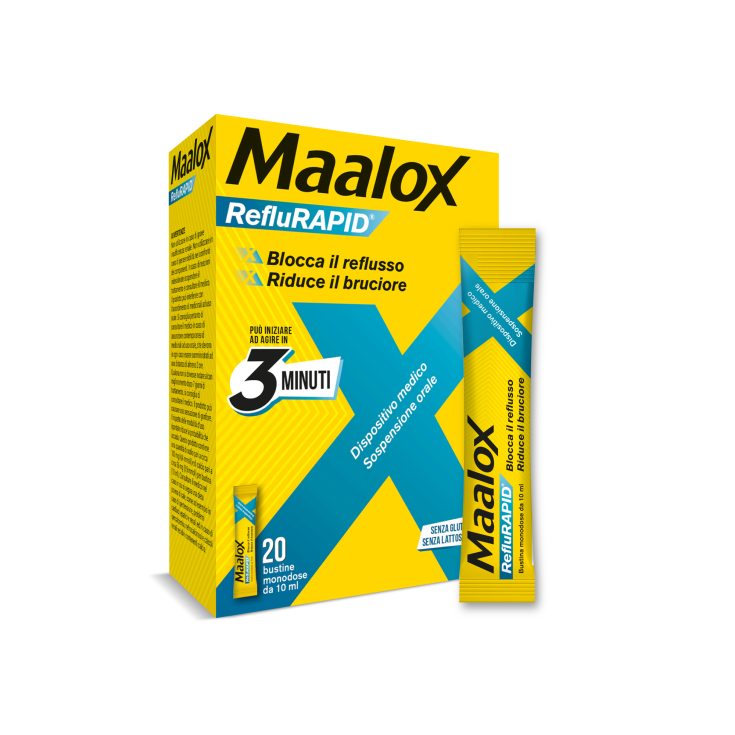 Sanofi Maalox RefluRAPID glutenfrei laktosefrei 20 Einzeldosis-Beutel mit 10 ml