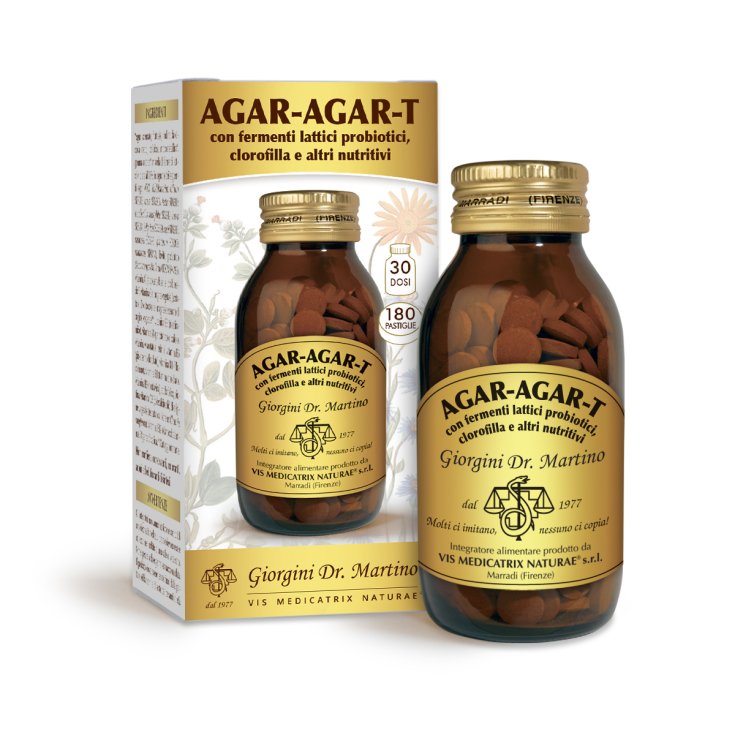 Agar-Agar-T mit Milchfermenten und Chlorophyll Dr. Giorgini 180 Tabletten
