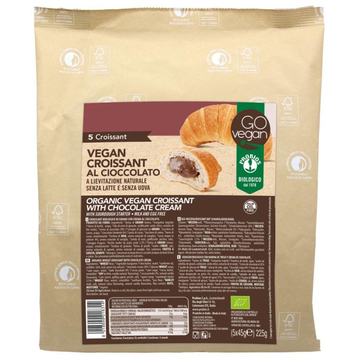 Go Vegan Veganes Schoko-Weizencroissant Probios 225g