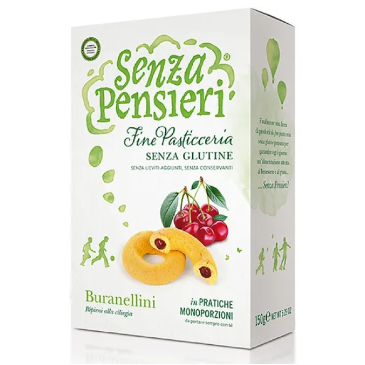 Senza Pensieri Buranellini Gefüllt mit Glutenfreier Kirsche Einzeldosis 25G