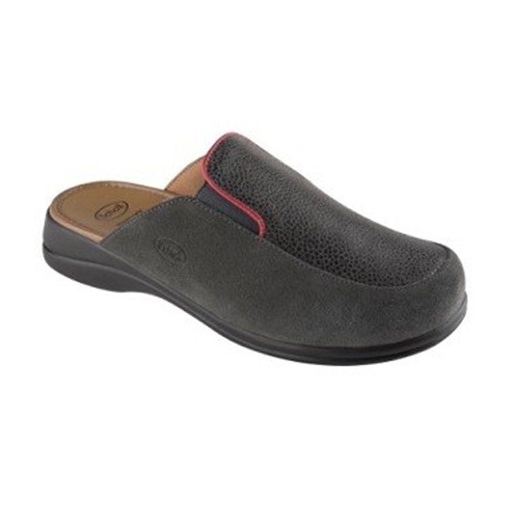 Dr. Scholl's New Moue Sandale aus weißem, rotem Wildleder, Größe 40
