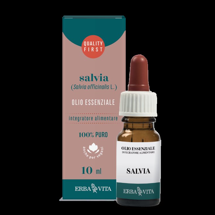 ErbaVita Ätherische Öle Salbeiblätter Nahrungsergänzungsmittel 10ml