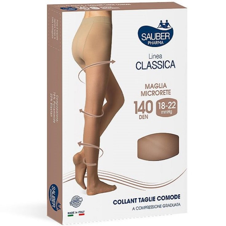 Sauber Pharma Classic Line Strumpfhose Plus Size 140 DEN Farbe Beige Größe 4