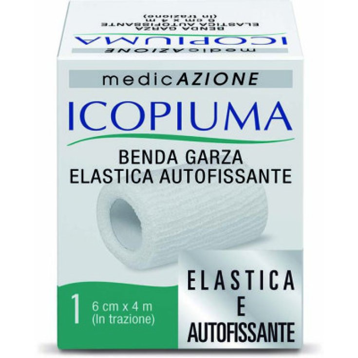 Icopiuma Selbstfixierende elastische Mullbinde 6 cm x 4 m