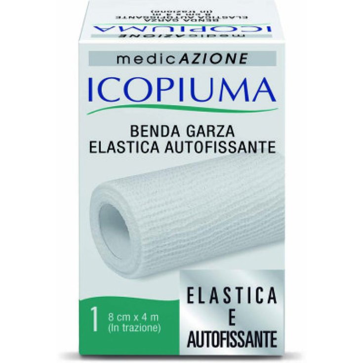 Icopiuma Selbstfixierende elastische Mullbinde 8 cm x 4 m