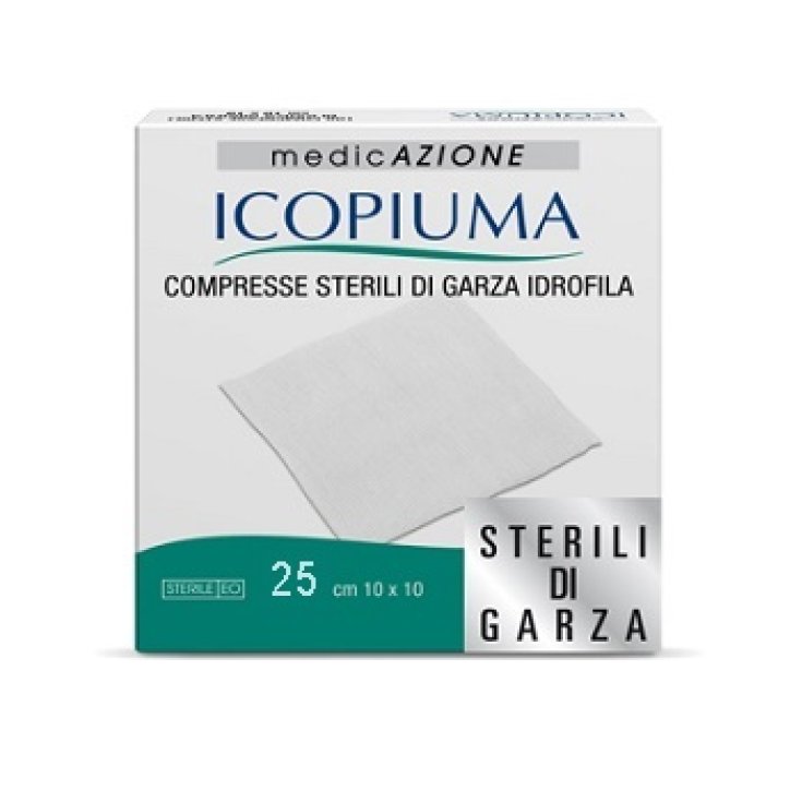 Icopiuma Sterile Kompressen aus hydrophiler Gaze 10x10cm 25Stück