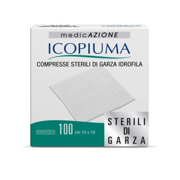 Icopiuma Sterile Packungen mit hydrophiler Gaze 10 x 10 cm, 100 Stück