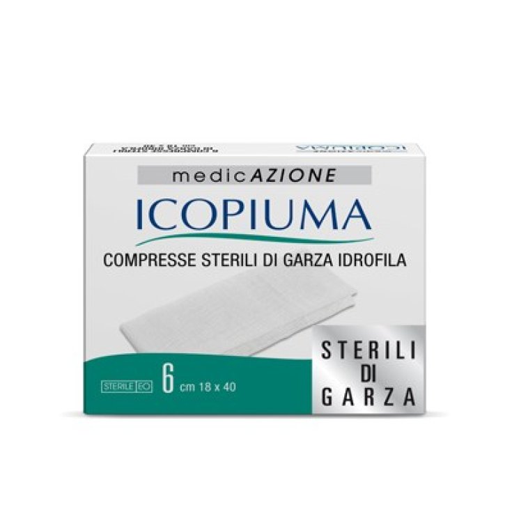 Icopiuma Sterile Kompressen aus hydrophiler Gaze 18x40cm 6St