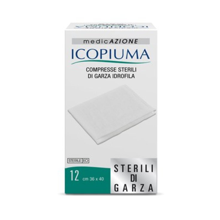 Icopiuma Sterile Kompressen aus hydrophiler Gaze 36x40cm 12St