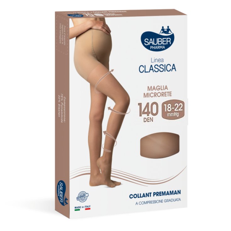 Sauber Pharma Classic Line Umstandsstrumpfhose 140 DEN Farbe Neutral / Beige Größe 2