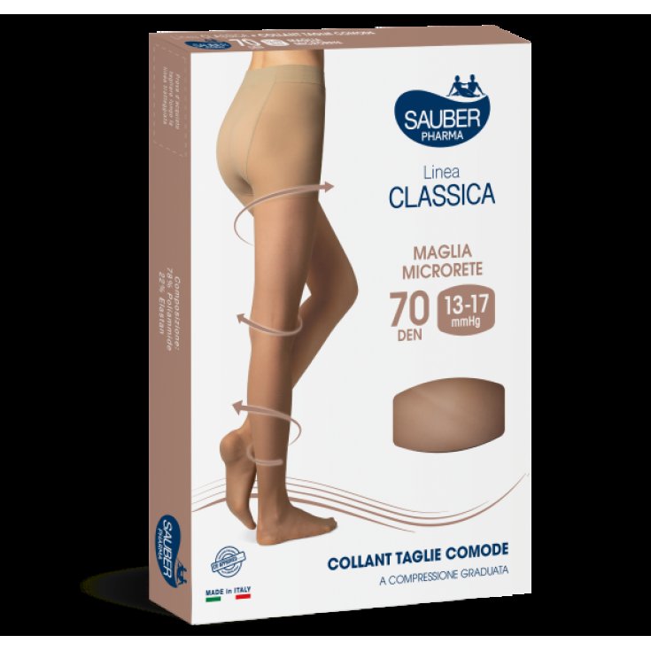 Sauber Pharma Classic Line Plus Größe 70 DEN Schwarz Farbe Größe 5