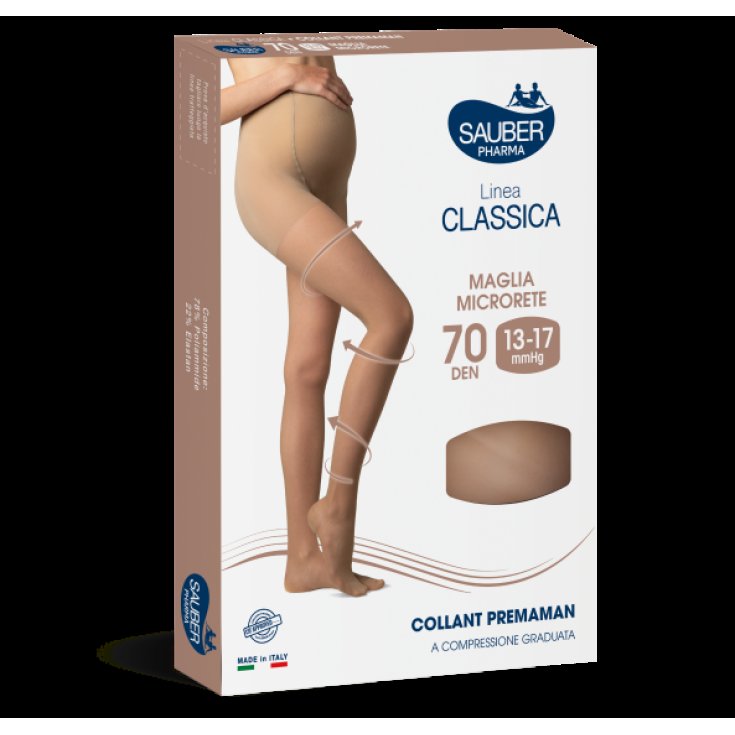 Sauber Pharma Classic Line Umstandsstrumpfhose 70 DEN Beige Farbe Größe 5