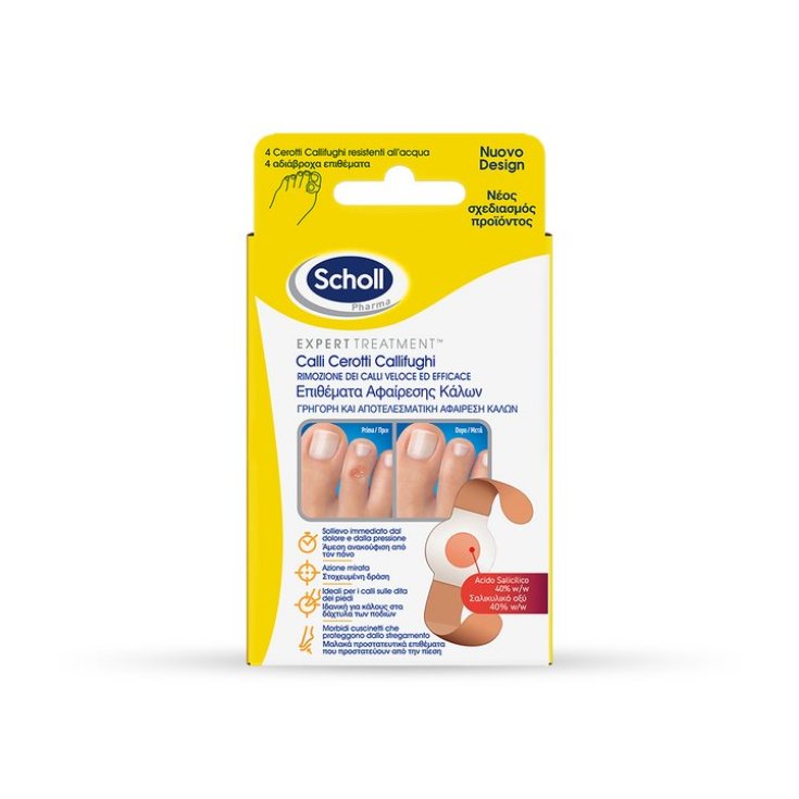 Scholl Corns Removal and Protection Treatment 4 Patches + 4 Discs