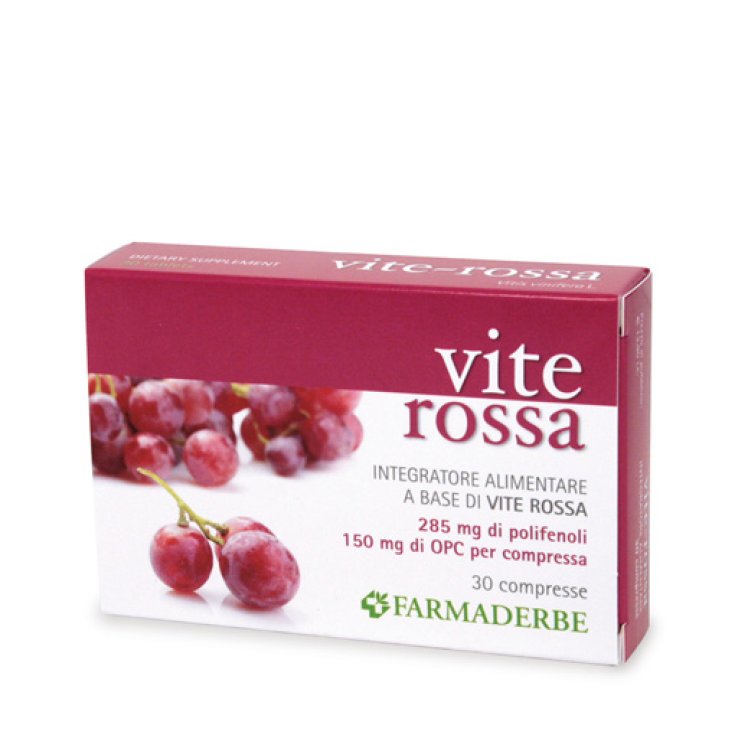 Farmaderbe Vite Rossa Nahrungsergänzungsmittel 30 Tabletten