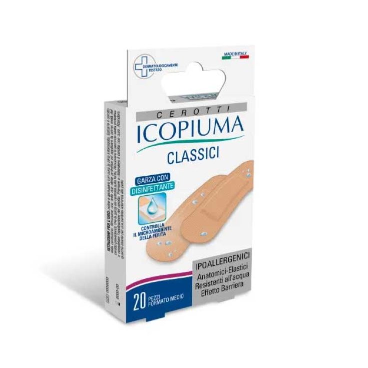 Icopiuma Classic Hypoallergene Pflaster Mittlere Größe 20 Stück