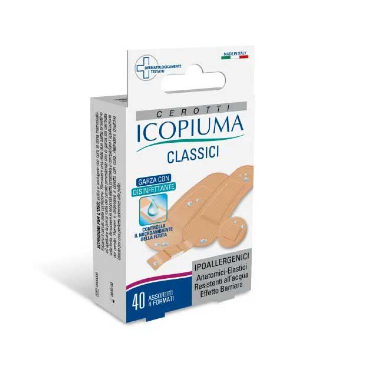 Icopiuma Classic Hypoallergene Pflaster, sortierte Größe, 40 Stück