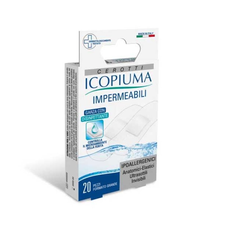 Icopiuma ultradünne hypoallergene transparente Pflaster, groß, 20 Stück