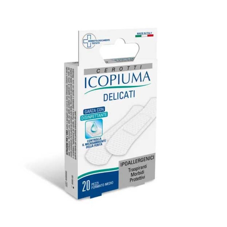 Icopiuma hypoallergene Vliesstoff-Pflaster, zart, mittlere Größe, 20 Stück