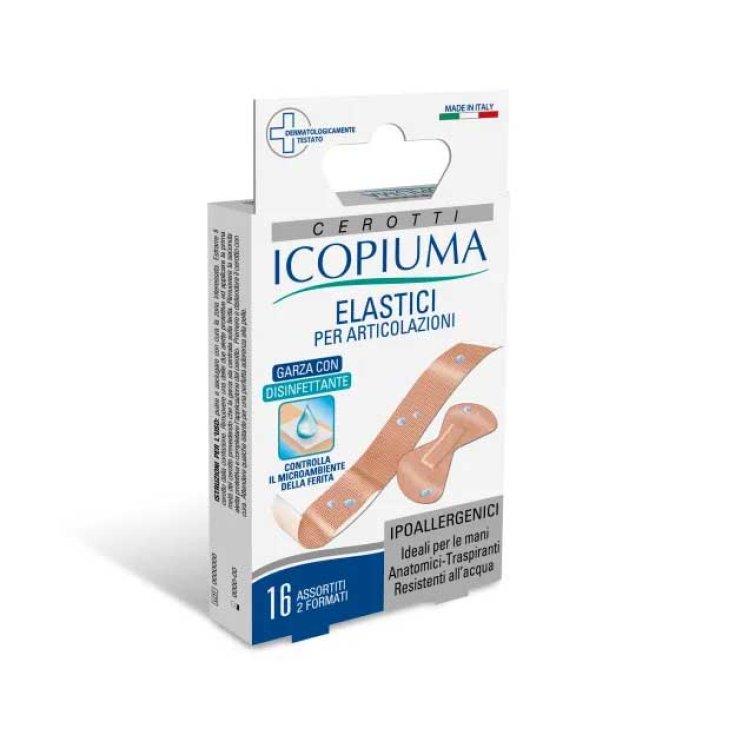 Icopiuma Patches für Finger aus elastischer Baumwolle, hypoallergen, ergonomisch, 16 Stück