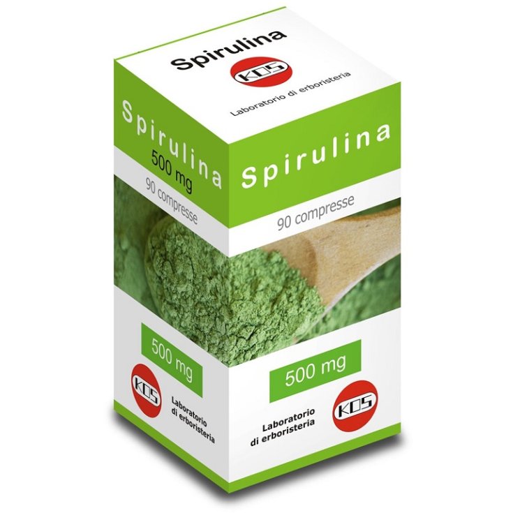 Kos Spirulina Nahrungsergänzungsmittel 90 Tabletten 500mg