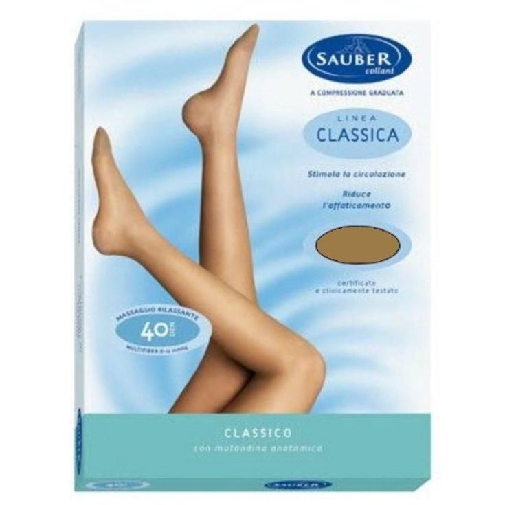 Sauber Pharma Classic Line Strumpfhose 40 DEN Beige Farbe Größe 5