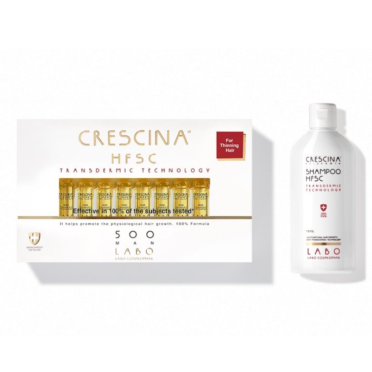 Labo Crescina HFSC Agenone Complete Treatment Dosierung 500 Mann Größe 20 + 20 Ampullen