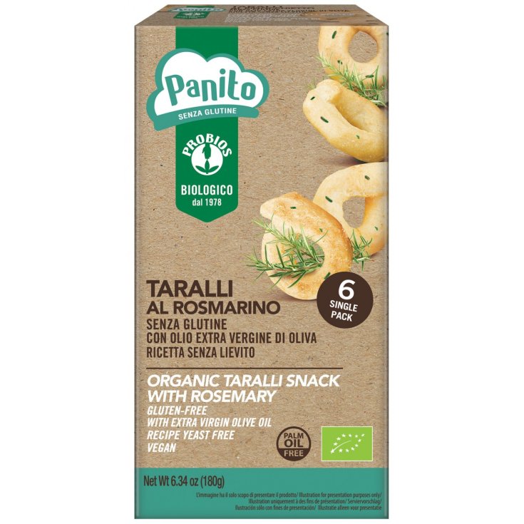 Panito Taralli mit Rosmarin glutenfreie Probios 180g