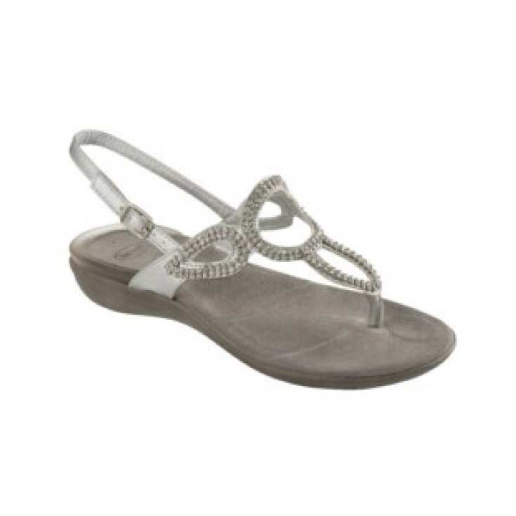 Scholl Glossy Damen Flip Flops Gelactive Fußbett Silber Farbe Größe 39