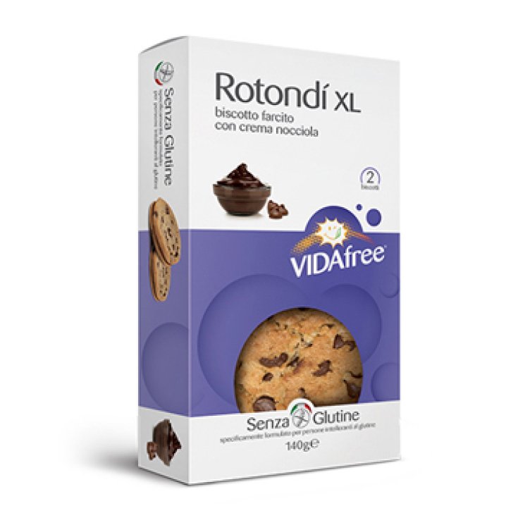 Vidafree Rotondì XL mit Haselnusscreme glutenfreie Kekse 140 g