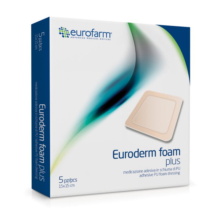 Euroderm Foam Plus Polyurethan-Schaumverband 15x15cm 5Medikamente
