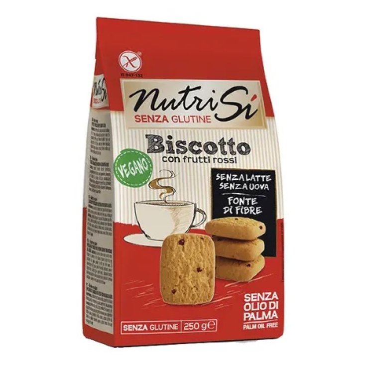 NutriSI Veganer glutenfreier Keks mit roten Früchten 250g