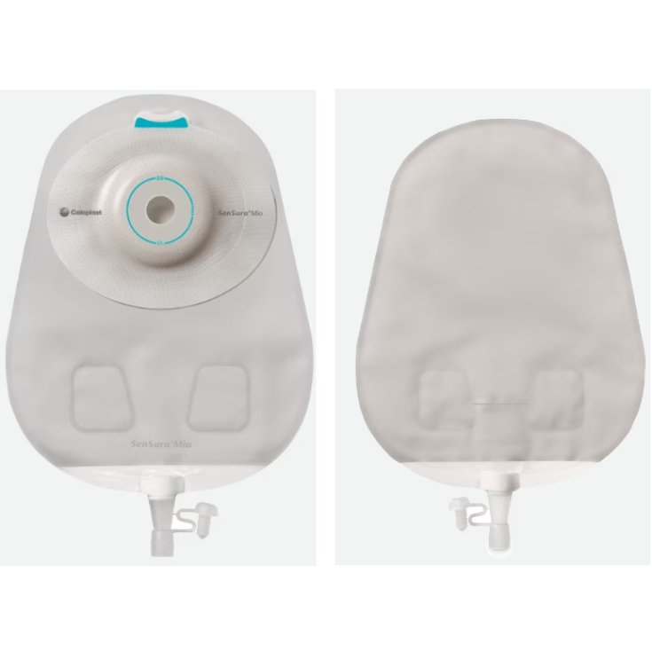 Coloplast Sensura Mio Click Urostomiebeutel Größe M Transparent 10-43mm