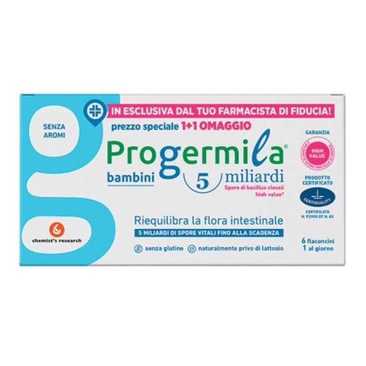 Progermila Kinder 5 Mrd. Ergänzung von Milchfermenten 6 Fläschchen