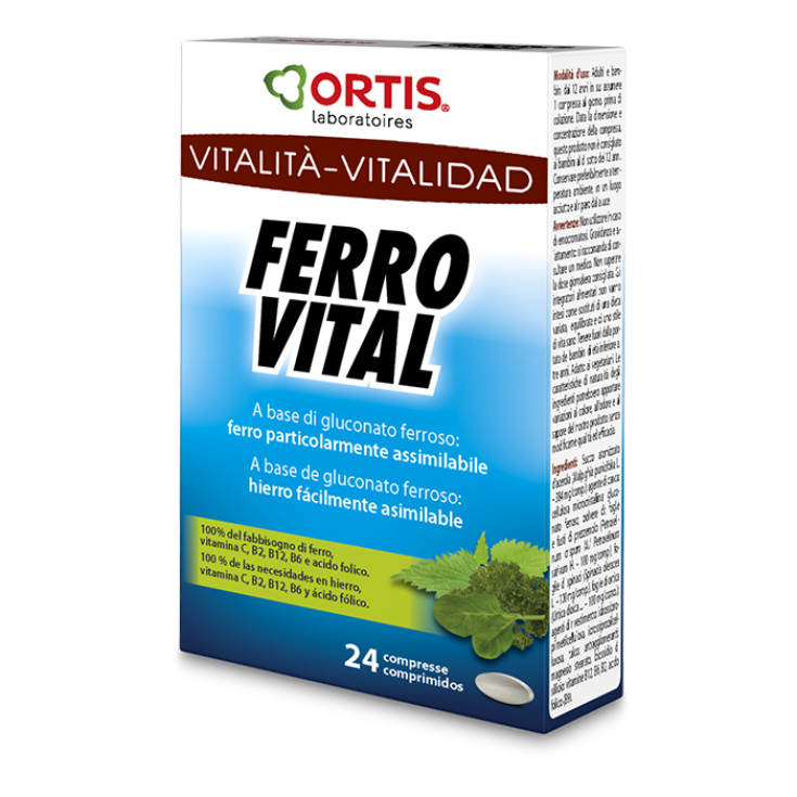 Ortis Laboratoires Ferro Vital Nahrungsergänzungsmittel 24 Tabletten