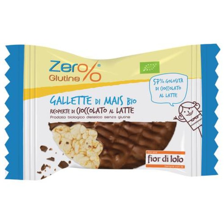 Fior Di Loto Zero% Bio-Kuchen aus Mais und Milchschokolade, glutenfrei, 32 g