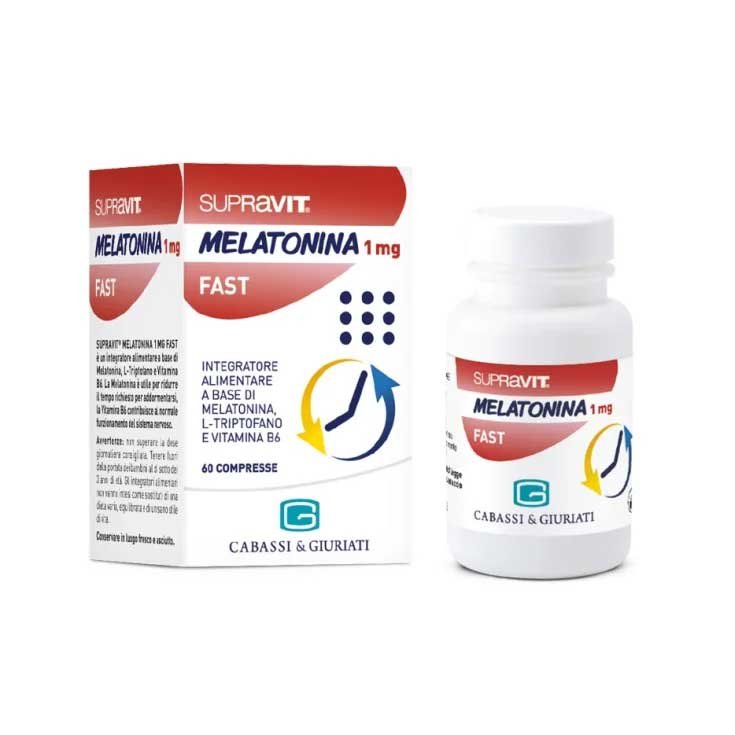 Supravit Melatonin 1 mg Fast Food Supplement 60 Tabletten