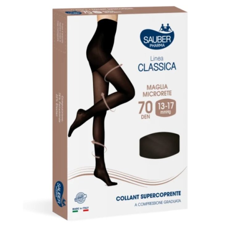 Sauber Pharma Classic Line Strumpfhose 70Den Smooth Jersey Schwarz Farbe Größe 3